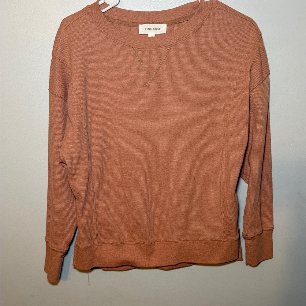 Pink Rose Warm Mauve/Tan Pullover